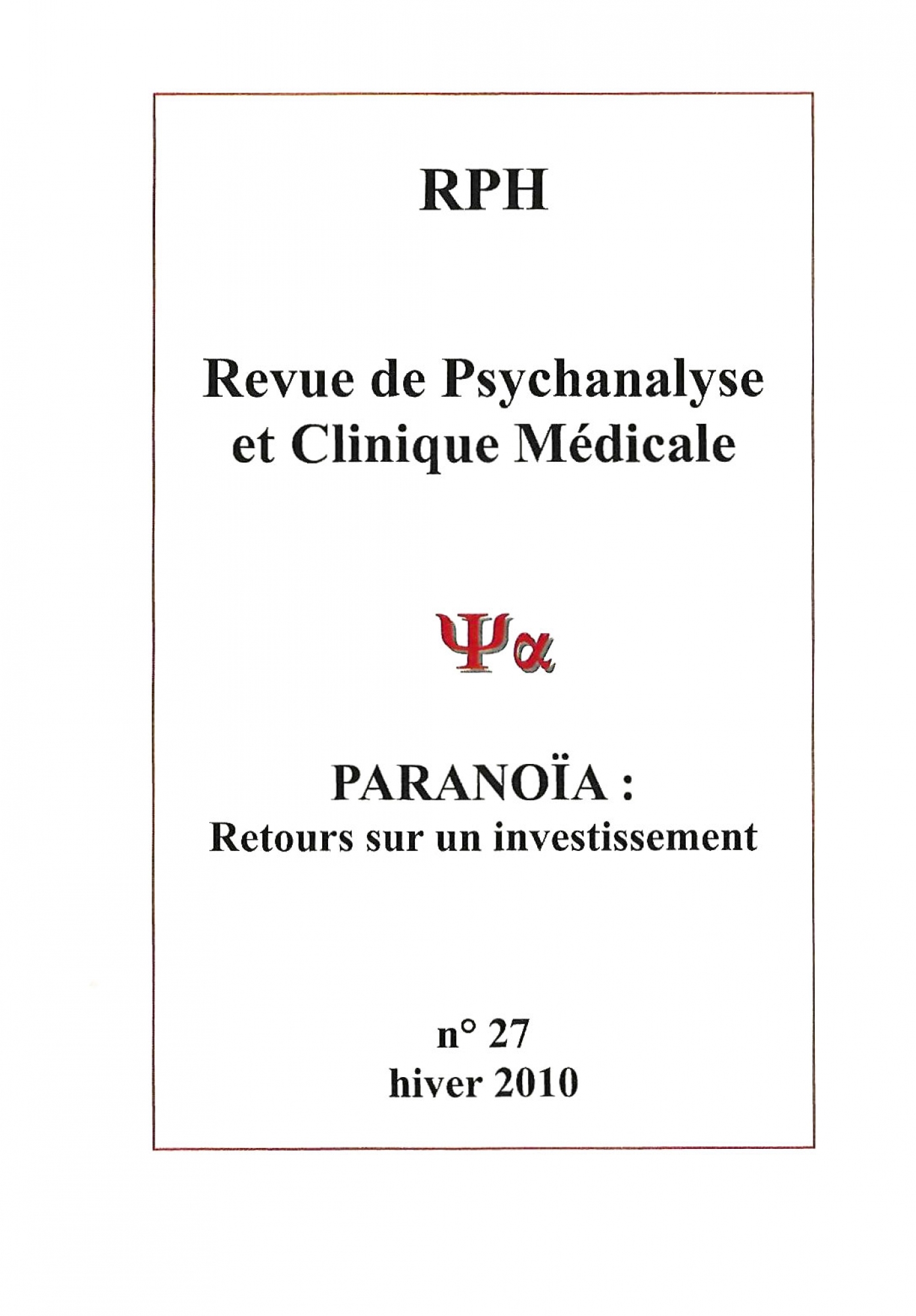 Où trouver revue de psychologie à Paris 9 ?