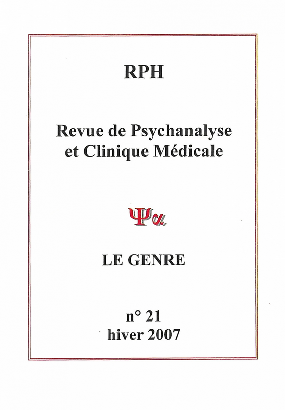 You are currently viewing Revue de Psychanalyse et Clinique médicale n° 21 : Le genre